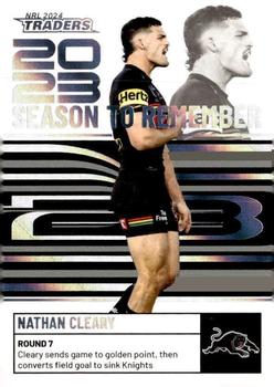 2024 NRL Traders Titanium - 2023 Season To Remember #SR35 Nathan Cleary Front